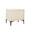 Manhattan Comfort Amara Nightstand in Cream and Natural Oak NS006-CR - alternate 6