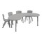 Flash Furniture 5 PC Plastic Activity Table and 4 Chairs Set, 10.5 in Seat Height-Soft Gray YU-YCX-0043-2-MOON-TBL-SFTGY-E-GG - alternate 4