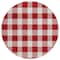 Homeroots 8' Red And Ivory Round Plaid Washable Indoor Outdoor Area Rug 595429 - alternate 7