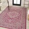 Jonathan Y Sinjuri Medallion Textured Weave Fuchsia/Light Gray 3 ft. x 5 ft. Indoor/Outdoor Area Rug SMB101G-3 - alternate 6