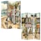 Homeroots 72" Beige Canvas Folding Three Panel Screen Room Divider 277091 - alternate 5