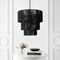 Jonathan Y Orson 24 in. 7-Light Coastal Bohemian Metal and Woven Paper Rope 3-Tier LED Chandelier, Black JYL9564B - alternate 6