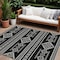 Homeroots 10' X 14' Black And Ivory Southwestern Washable Indoor Outdoor Area Rug 593653 - alternate 1