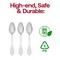 Smarty Had A Party Shiny Baroque Silver Plastic Spoons (600 Spoons), 600PK 7959-SBQ-CASE - alternate 5