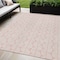 Homeroots 5' X 8' Pink And Gray Ogee Washable Indoor Outdoor Area Rug 601639 - alternate 1