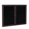 Ghent 2 Door Enclosed Recycled Rubber Bulletin Board, Bronze Aluminum Frame, 3'H x 4'W, Tan Speckled PB23648TR-TN - alternate 1