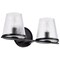 Nuvo Valentine, 2 Light Vanity, Black Finish, Hammered Glass 60/8252 - alternate 5