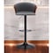 Homeroots Gray and Black Faux Leather with Metal Swivel Adjustable Height Bar Chair 534427 - alternate 1