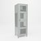 Pucel Athletic Gear Locker, 24 in W x 72 in H x 24 in D, Perforated Door, Top Cabinet, 4 in Legs, Gray GL-2472-24-DTL - alternate 1