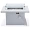 Leisuremod Chelsea Patio Modern Aluminum Propane Fire Pit Table, White CF44G-W - alternate 7
