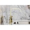 Kingston Brass Bridge Kitchen Faucet with Brass Sprayer, Brushed Brass KS8257DKLBS - alternate 5