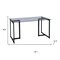 Homeroots 55" Gray And Black Glass And Metal Sled Base Dining Table 568211 - alternate 5