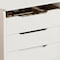 Homeroots 19" White Wood Lighted Three Drawer Dresser With Mirror 714448 - alternate 4
