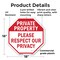 Signmission Private Property Please Respect Our, 18 Inch X 18 Inch, Plastic Sign OC-P-18-149 - alternate 5