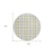 Homeroots 8' Yellow And Gray Round Plaid Washable Indoor Outdoor Area Rug 601376 - alternate 7