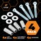 Xpose Safety 4 in Anchor Set, Anchor Lag Shield and Washer for Speed Bump/Wheel Stop on Concrete, 4 Pack CAS4-4-X - alternate 5