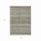 Homeroots 8' X 10' Taupe And Brown Striped Washable Indoor Outdoor Area Rug 615377 - alternate 8