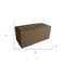 Homeroots 15in Tan Upholstered Faux Leather Bench 274816 - alternate 3