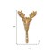 Homeroots 3" Gold Cast Iron Deer Stag Wall Hook 612086 - alternate 7