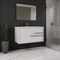 Homeroots 40" Off White Wood Floating Bathroom Vanity With White Sink And Two Drawers 624104 - alternate 2