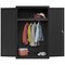 Sandusky Lee Wardrobe Storage Cabinet, 72 in H, 46 in W, 24 in D, Recessed Pull, Keyed, Black, 1 Shelves EAWR462472-09 - alternate 4