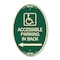 Signmission Accessible Parking on Left Arrow With Graphi, 12 In X 18 In Architectural, Heavy Gauge Aluminum A-OV-G-1218-24356 - alternate 1