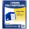 C-Line Products 2-Pocket Heavyweight Poly Portfolio Folder w/Prongs, Blue, PK10 32965 - alternate 1
