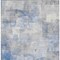 Homeroots 8' X 10' Denim Blue Gray And Ivory Abstract Washable Indoor Outdoor Area Rug 618085 - alternate 8