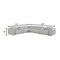 Homeroots Light Gray Italian Leather Power Reclining U Shaped Eight Piece Corner Sectional With Console 476598 - alternate 7
