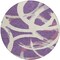 Homeroots 8' Purple Ivory And Gray Round Abstract Washable Indoor Outdoor Area Rug 599156 - alternate 4
