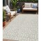 Homeroots 5' X 8' Ivory And Beige Geometric Washable Indoor Outdoor Area Rug 594852 - alternate 1