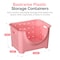 Basicwise Stacking Storage Bins, Plastic, Pink, 9.1 in H, 10.3 in W, 11.1 in L QI003215P - alternate 6