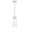 Z-Lite Fontaine 1 Light Pendant, Brushed Nickel/Clear Water, 5.75 In W x 15 In H 7002P5-BN - alternate 1