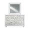 Homeroots Modern White Dresser With 7 Faux Marble Detailed Front Drawer. 384039 - alternate 5