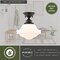 Vaxcel Huntley Farmhouse Semi-Flush Mount Ceiling Light, Oil Rubbed Bronze, Schoolhouse Glass C0367 - alternate 5