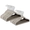 Elama Home 50 Piece Kids Non-Slip Velvet Cloths Hangers with Notched Shoulders in Gray 750124335M - alternate 6