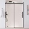 Anzzi Stellar 51 to 54 in. x 76 in. Sliding Frameless Shower Door in Matte Black with Tempered Clear Glass SD-FRLS05903MB - alternate 6