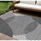 Homeroots 9' X 12' Gray And Black Geometric Washable Indoor Outdoor Area Rug 597641 - alternate 1
