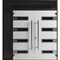 Vdomdoors Front Exterior Prehung Aluminum Double Doors Ronex0131 Black Enamel Top Transom Mirrored Clear RONEX0131DEXD-BLK-W72+16xH96+14-RH-O - alternate 1