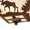 Vaxcel Yellowstone Bronze Rustic Moose Tree Square Outdoor Flush Mount Ceiling Light CC55614BBZ - alternate 8