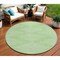 Homeroots 8' Mint Green And Ivory Round Geometric Washable Indoor Outdoor Area Rug 598594 - alternate 1