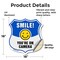 Signmission Smile You're On Camera Shield Sign Smile, 18 Inch X 18 Inch, Vinyl Decal SHI-D-18-463 - alternate 4
