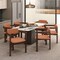 Leisuremod Velo Series Modern Dining Chair in Black Walnut Wood with Dark Brown Seat VCBW-51DBR - alternate 9