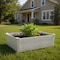 Homeroots 44" X 22" White Heavy Duty Plastic Rectangular Raised Garden Bed 654145 - alternate 1