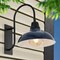 Jonathan Y Stanley 12.25" 1-Light Farmhouse Industrial Iron LED Gooseneck Arm Outdoor Sconce, Navy JYL7614C - alternate 9