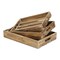 Homeroots 19in Brown Rectangular Wood Handmade Tray With Handles 483316 - alternate 5