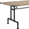 Homeroots 64" Oak and Black Wood and Iron Trestle Base Dining Table 631283 - alternate 5