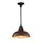 Jonathan Y Jasper 12.25" 1-Light Farmhouse Industrial Indoor/Outdoor Iron LED Pendant, Wood Finish/Copper JYL7611G - alternate 8