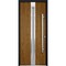 Vdomdoors Steel Door Deux 1744 Natural Oak Stainless Inserts Single Modern Painted-W36xH80-Left-hand Outswing DEUX1744EXD-OAKB-W36xH80-LH-O - alternate 1