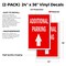 Signmission Additional Parking With Up Arrow, Vinyl Decals Only 24 Inch x 36 Inch, Vinyl Decal, 2PK DSB-2436-2PACK-AdditionalParkingWithUpAr - alternate 2